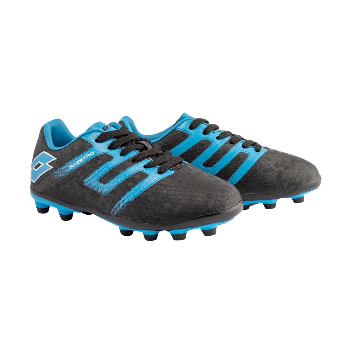 Zapato Futbol Nino Lotto Maestro FG Negro Azul Lotto Sport Chile