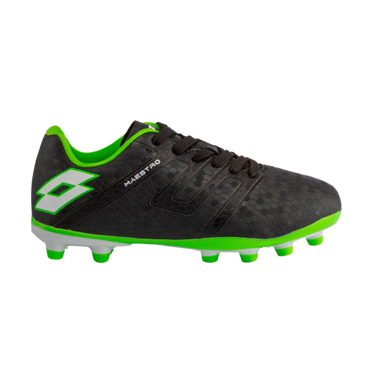 Zapato Fútbol Niño Lotto - Maestro FG Negro Verde