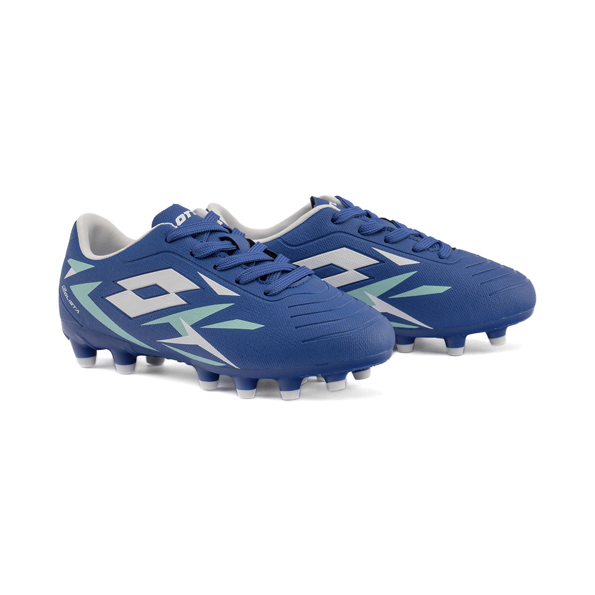 Zapato de Fútbol Juvenil Lotto - Solista FG Azul Blanco