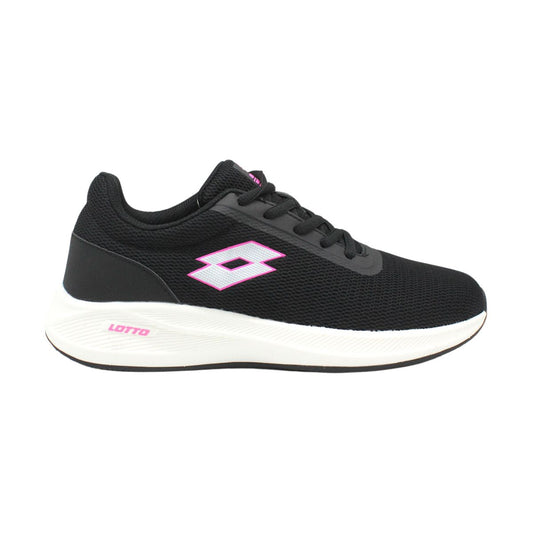 Zapatilla Running Mujer Lotto - Challenge Negro Rosado