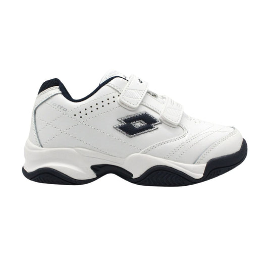 Zapatilla Escolar Juvenil Lotto - Court Jr Blanco Azul