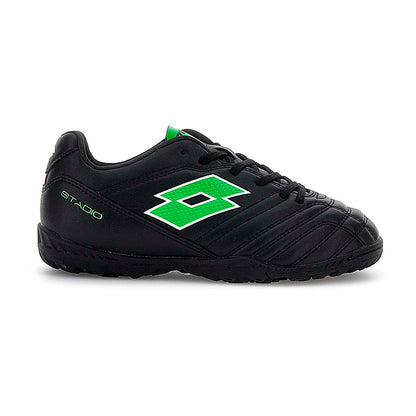 Zapato Baby Fútbol Niño Lotto - Stadio 705 TF Negro Verde