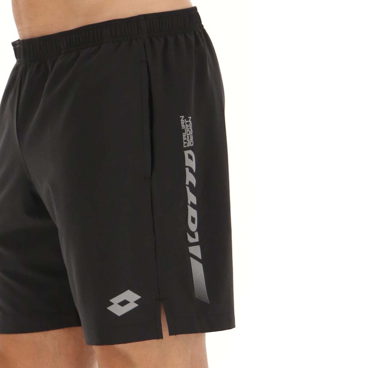 Short de Running Hombre Lotto - Running VII Negro